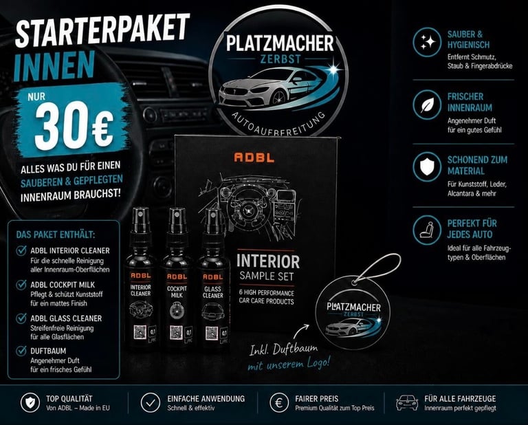Starterpaket Innen car interior care set with cleaner products priced at 30 euros
