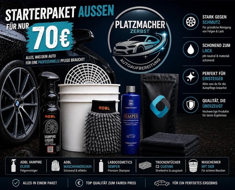 Starterpaket Außen car care package for 70 euros